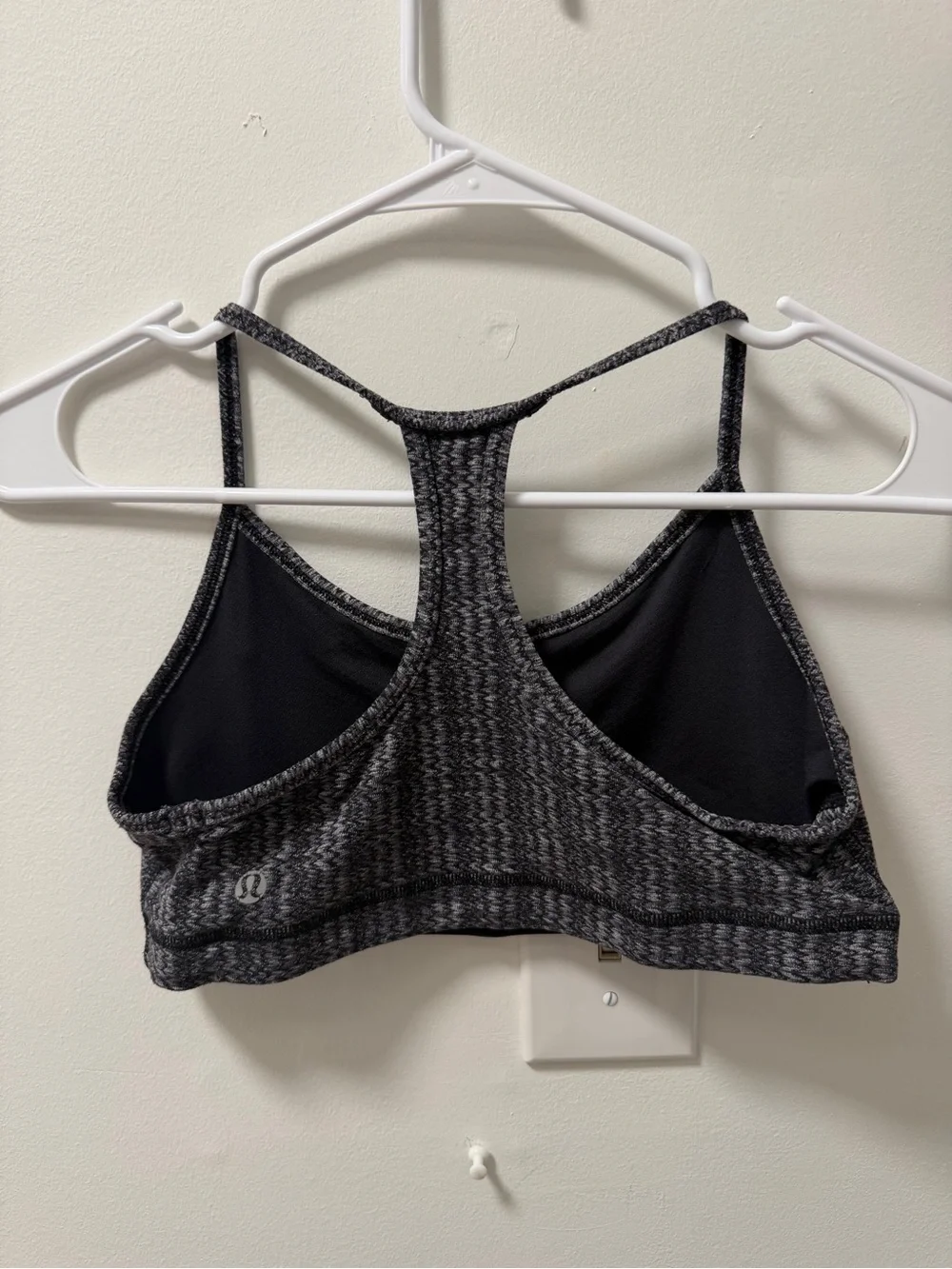 Lululemon Seamless Heathered Black Sports Bralette